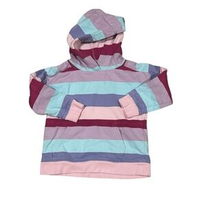 Toddler Girls Striped Hoodie Sweatshirt Colorful Striped Kids Hoodie Size 3T